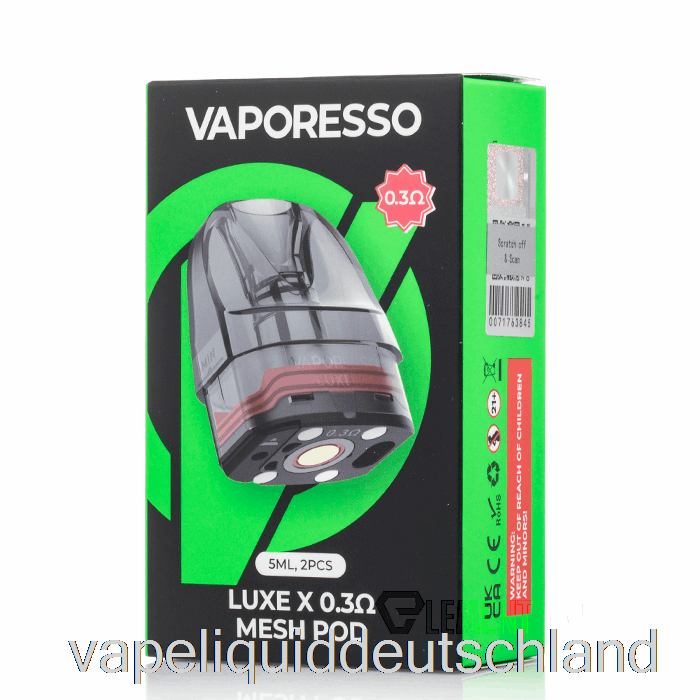 Vaporesso Luxe X Ersatzpods 0,3 Ohm Luxe X Pods Vape Deutschland